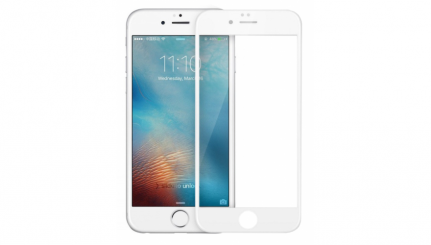 Защитное стекло 10D для iPhone 6/6S Plus Белое, тех пак