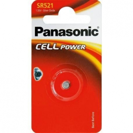 Батарейка Panasonic 379-SR521SW-1BL Watch, 1.55В, (1/12)
