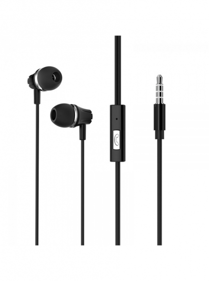 Наушники внутриканальные Borofone BM21, Graceful, микрофон, кабель 1.2м, цвет: чёрный