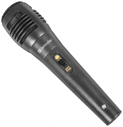 Микрофон караоке Defender MIC-129 черный, кабель 5 м
