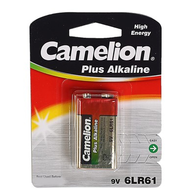 Батарейка Крона Camelion 6LR61-1BL, Plus Alkaline, 9B, (1/12/192)