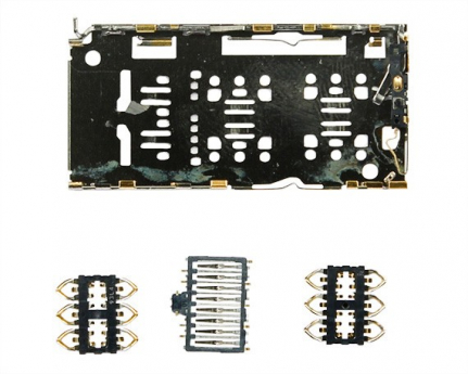 Коннектор SIM+MMC для Samsung A750F