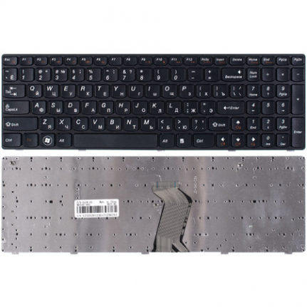 Клавиатура для ноутбука Lenovo Lenovo IdeaPad G570, G575, G770, Z560, Z565 Series. Плоский Enter. Че