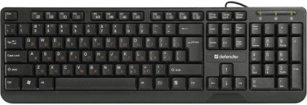 Клавиатура проводная Defender, OfficeMate, HM-710, USB, черная