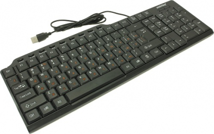 Клавиатура проводная SmartBuy, ONE, 234, мультимедийная, USB, черная, SBK-234-K