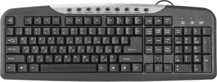 Клавиатура проводная Defender, HM-830, USB, черная