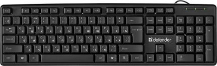 Клавиатура проводная Defender, Element, HB-520, USB, цвет: чёрный