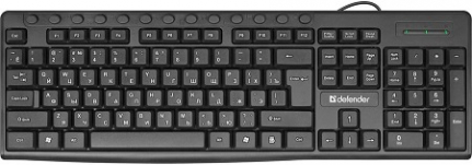 Клавиатура проводная Defender, Action, HB-719, мембранная, USB, цвет: чёрный