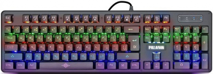 Клавиатура проводная Defender, Paladin, GK-370L, механическая, подсветка, USB, цвет: чёрный