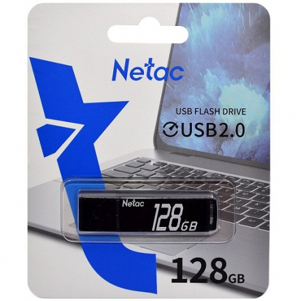USB флэш-накопитель NETAC U351/ 128GB, 2.0, черный (NT03U351N-128G-20BK)