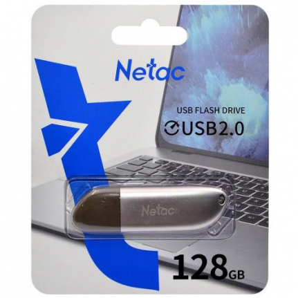 USB флэш-накопитель NETAC U352/ 128GB, 2.0, серебро (NT03U352N-128G-20PN)
