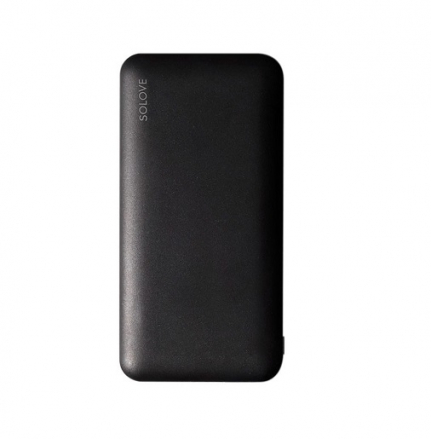 Внешний аккумулятор Xiaomi Power Bank SOLOVE, 10000 mAh, Type-C, 2 USB, черный (001M+)