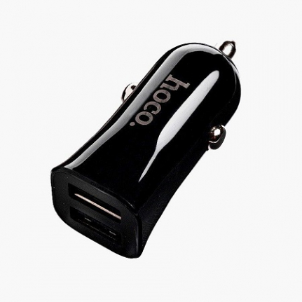 АЗУ 2 USB HOCO, Z12, 2400mA, пластик, цвет: чёрный