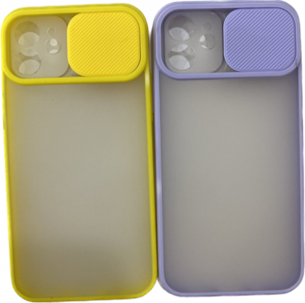 Накладка для iPhone 11, пластиковая матовая с силиконовой окантовкой и окном