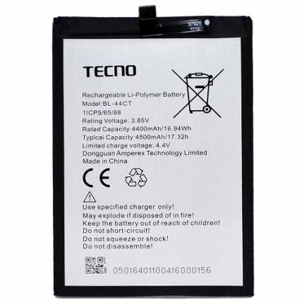 АКБ для Tecno 44CT (Camon 16/Camon 16 premium (premier)/CE9/phantom 10) High Quality