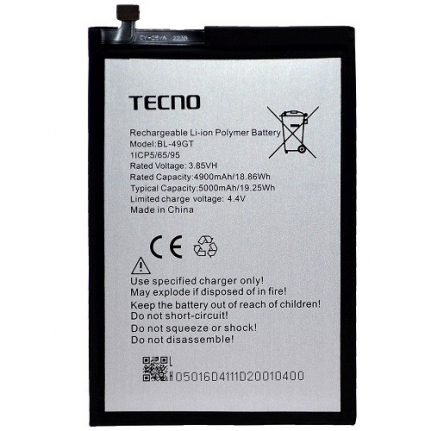 АКБ для Tecno 49GT (Camon 17/CG6/CG7/SPARK 9T/KH6/Camon 19 Neo) High Quality/ES