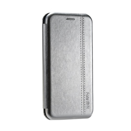 Чехол-книга FaisON для iPhone 11 Pro, цвет: серебряный