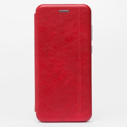 Чехол-книга со строчкой для Honor 9X/P Smart Z/Y9 Prime кожа, с карманом, цвет: красный