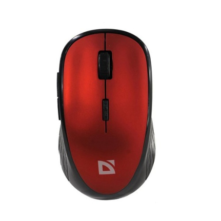 Мышь беспроводная Defender, MM-415, Hit, 1600 DPI, оптическая, USB, 6 кнопок, цвет: красный
