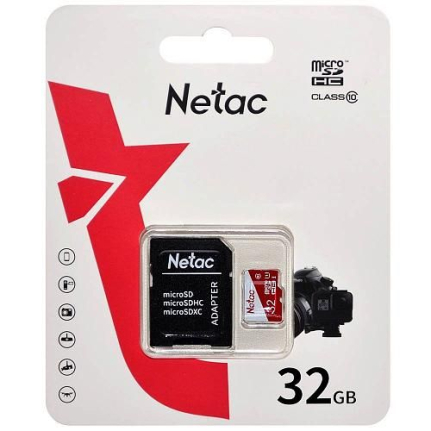 Карта памяти MicroSD 32GB NETAC P500 Eco MicroSD class 10