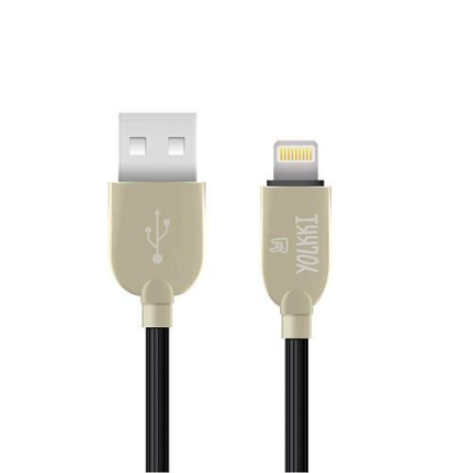 Кабель USB - Apple 8pin lightning YOLKKI Pro 01 черный (1м) /max 2,1A