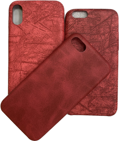 Накладка Mikki "под кожу" iPhone 7/8/X/XS (Красный)