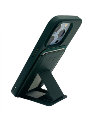 Чехол для iPhone 14 Pro Pocket case + подставка, зеленый