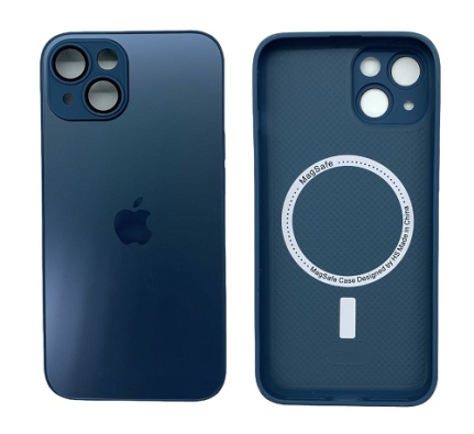 Чехол для iPhone 14 Plus AG-Glass MAGSAFE, синий