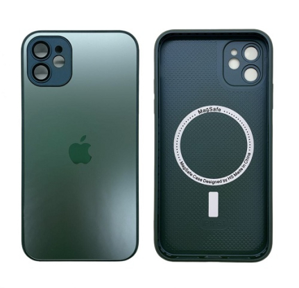 Чехол для iPhone 11 AG-Glass case MAGSAFE, зеленый