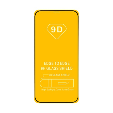 Защитное стекло для iPhone 12/12 Pro, Full, техпак, черное (тонкое)