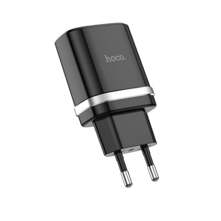 СЗУ 1 USB HOCO, C12Q Smart QC3.0, 18W, 3A, пластик, цвет: черный