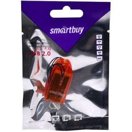 Картридер SMARTBUY Micro SD - USB (SBR-710-O) оранжевый
