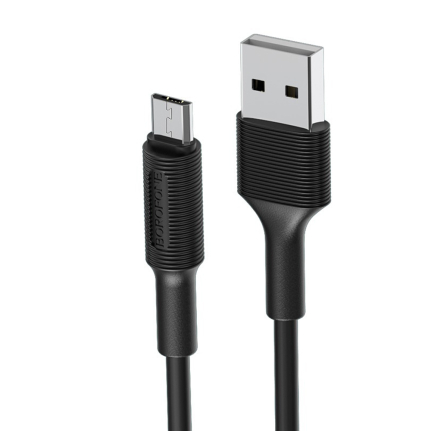 Кабель USB - микро USB Borofone BX1 EZSync, 1.0м, 2.0A, цвет: чёрный