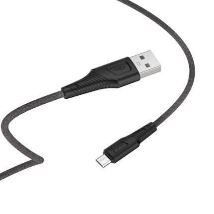 Кабель USB - микро USB HOCO X58 Airy, 1.0м, 2.4A, цвет: чёрный