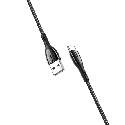 Кабель USB - Type-C HOCO U89, 1.2м, 3.0A, цвет: чёрный