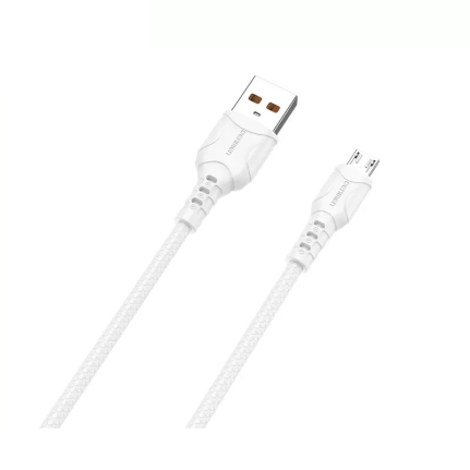 Кабель USB - micro USB DENMEN D06V (2.4A), белый