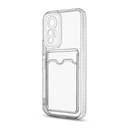 Чехол Xiaomi Mi 12 Lite прозрачный с картхолдером