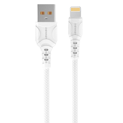 Кабель USB - Lightning 8-pin DENMEN D08L QC 3.6A белый (1м)