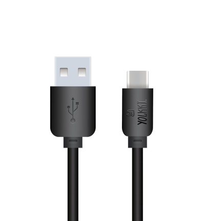 Кабель USB - TYPE-C YOLKKI Standart 02 pack черный (1м) max 2,1A