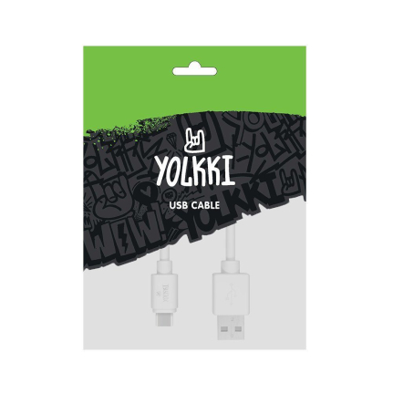 Кабель USB - TYPE-C YOLKKI Standart 02 pack белый (1м) max 2,1A
