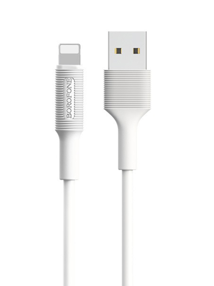 Кабель USB - 8 pin Borofone BX1 EZSync, 1.0м, 2.0A, цвет: белый