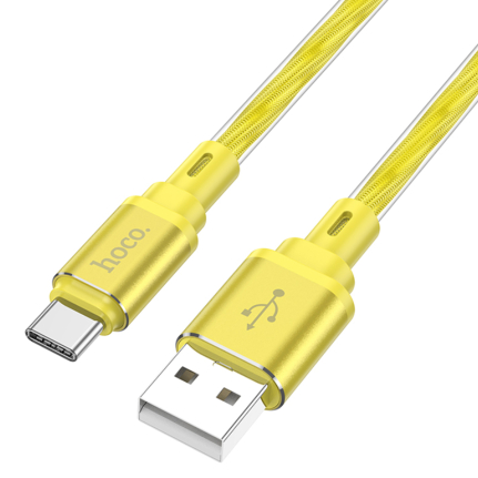 Кабель USB - Type-C HOCO X98 Crystal ice, 1.0м, 3,0А, цвет: золотой