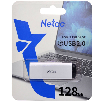 USB флеш-накопитель NETAC U185 128gb USB 2.0 Flash Drive U185 белый (NT03U185N-128G-20WH)
