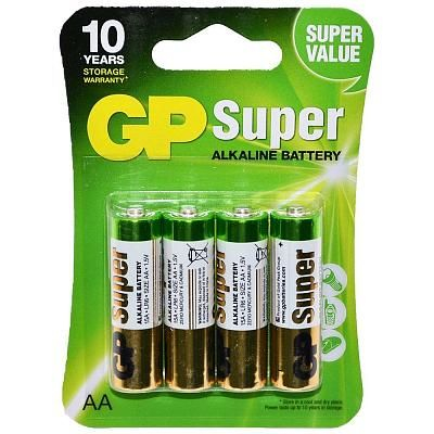 Батарейка AA GP Super LR06  алкалиновая 1.5В (ЦЕНА ЗА ШТУКУ)