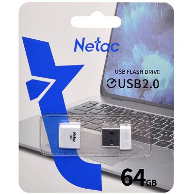 USB флэш-накопитель NETAC U116/ 64GB, 2.0, mini  белый (NT03U116N-064G-20WH)