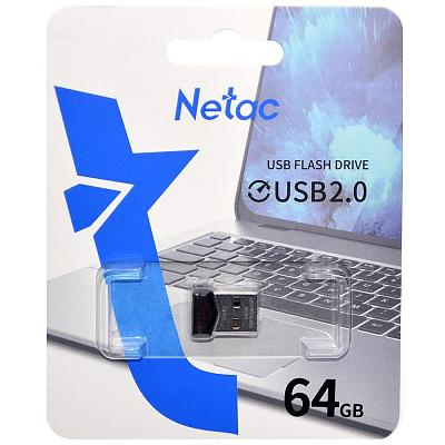 USB флэш-накопитель NETAC UM81/ 64GB, 2.0 ULTRA  ЧЕРНЫЙ (NT03UM81N-064G-20BK)