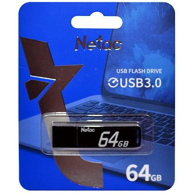 USB флэш-накопитель NETAC U351/ 64GB, 3.0, черный (NT03U351N-064G-30BK)
