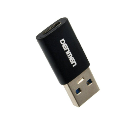 Переходник USB - Type-C Denmen DU13 Black