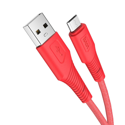 Кабель USB - микро USB HOCO X58 Airy, 1.0м, 2.4A, цвет: красный