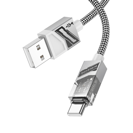 Кабель USB - Type-C Borofone BU42 Octavia, 1.2м, 3,0А, цвет: серый